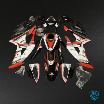 Yamaha YZF R6 (2008-2016) Black, Red & White Logos Fairing Kit - Aftermarket ABS Bodywork