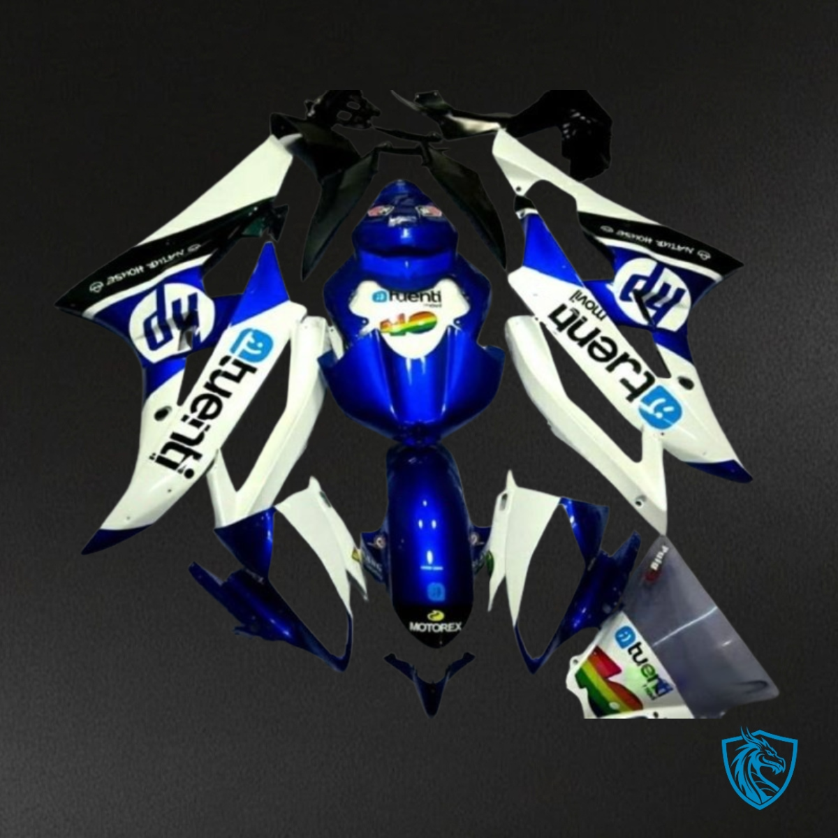 Yamaha YZF R6 (2008-2016) Blue & White - Custom ABS Fairing Kit