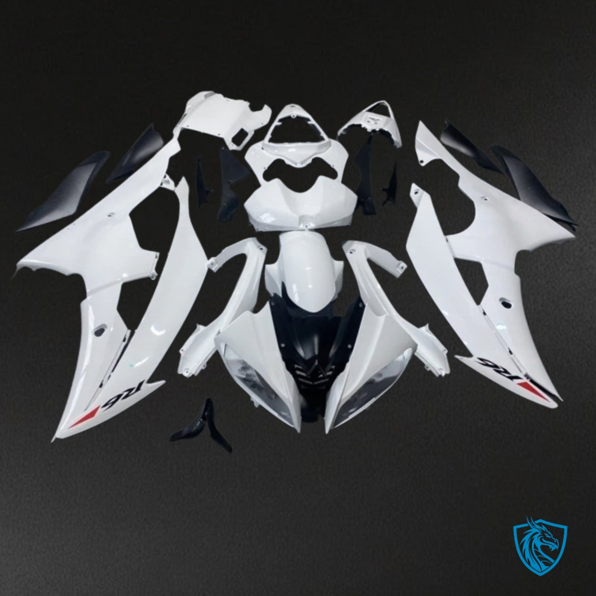 Yamaha YZF R6 (2008-2016) Glossy White Fairings Kit | ABS Bodywork