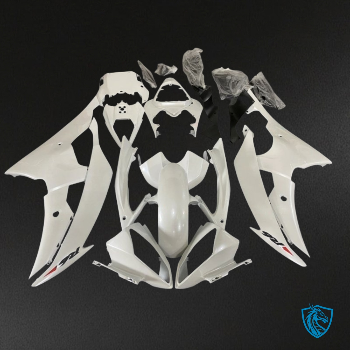 Yamaha YZF R6 (2008-2016) Glossy White Fairing Kit - Aftermarket ABS Bodywork