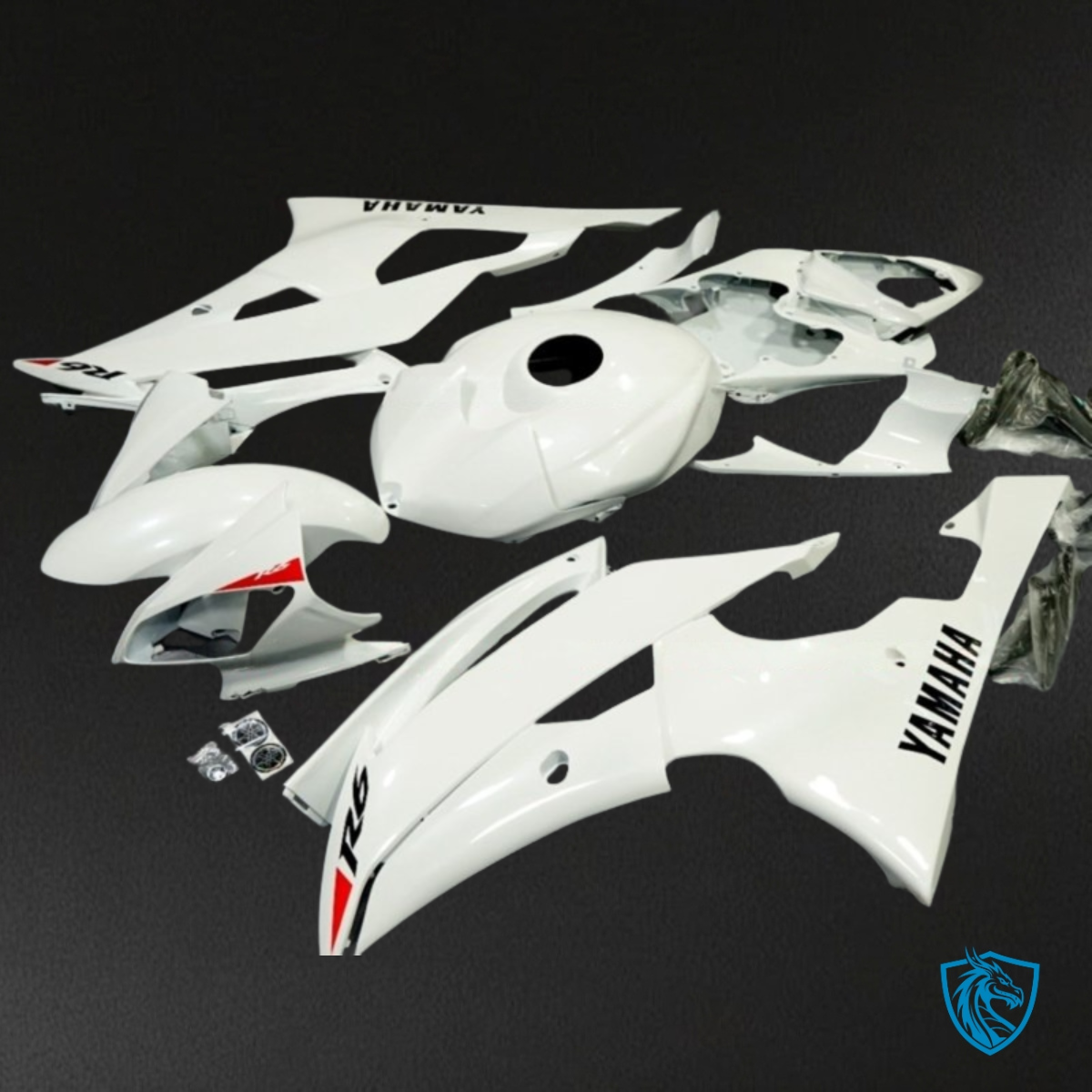 Yamaha YZF R6 (2008-2016) Glossy White Fairing Kit | ABS Bodywork