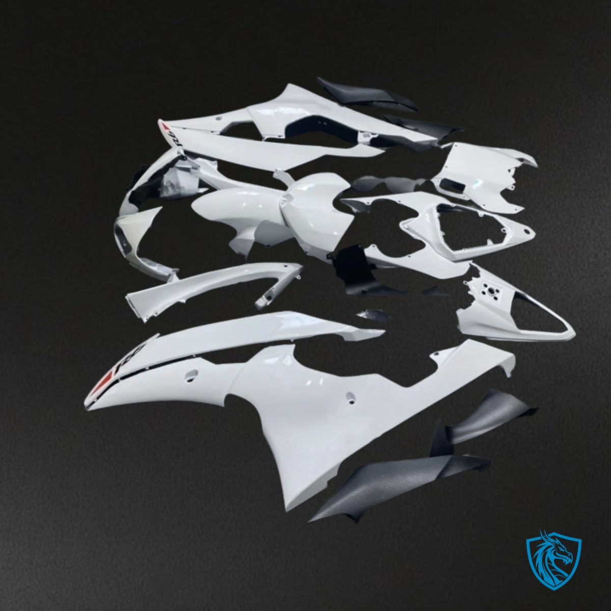 Yamaha YZF R6 (2008-2016) Glossy White Fairings Kit | ABS Bodywork