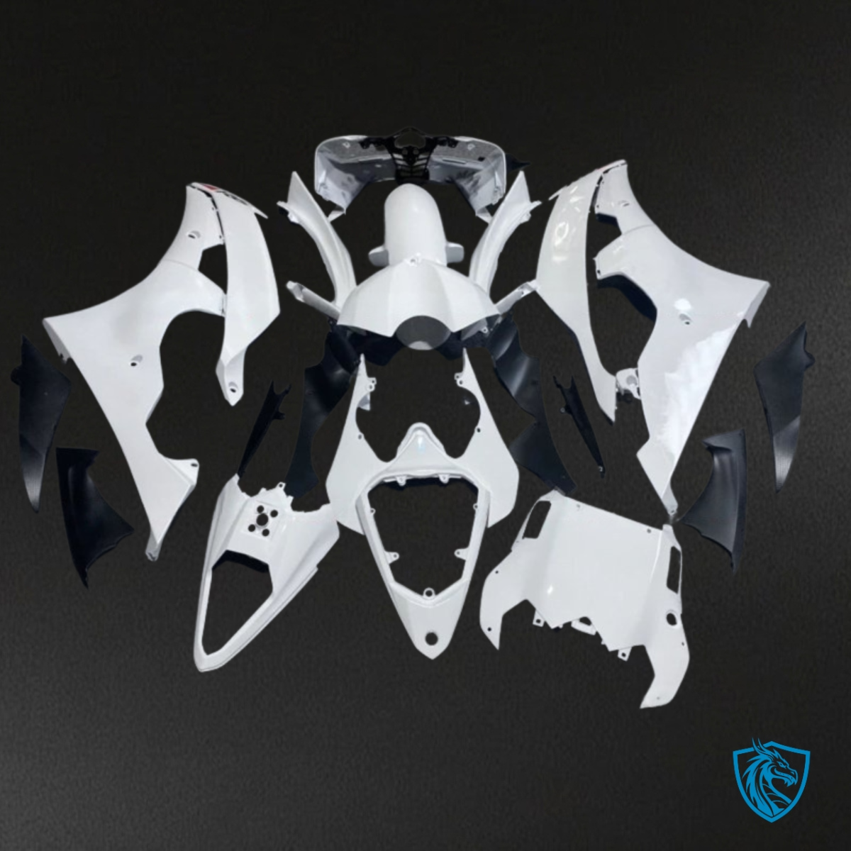 Yamaha YZF R6 (2008-2016) Glossy White Fairings Kit | ABS Bodywork