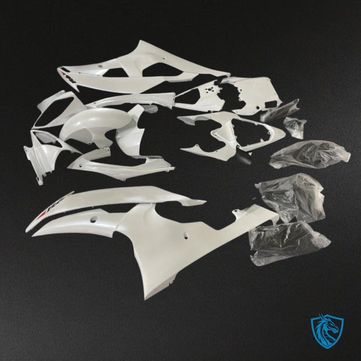 Yamaha YZF R6 (2008-2016) Glossy White Fairing Kit - Aftermarket ABS Bodywork