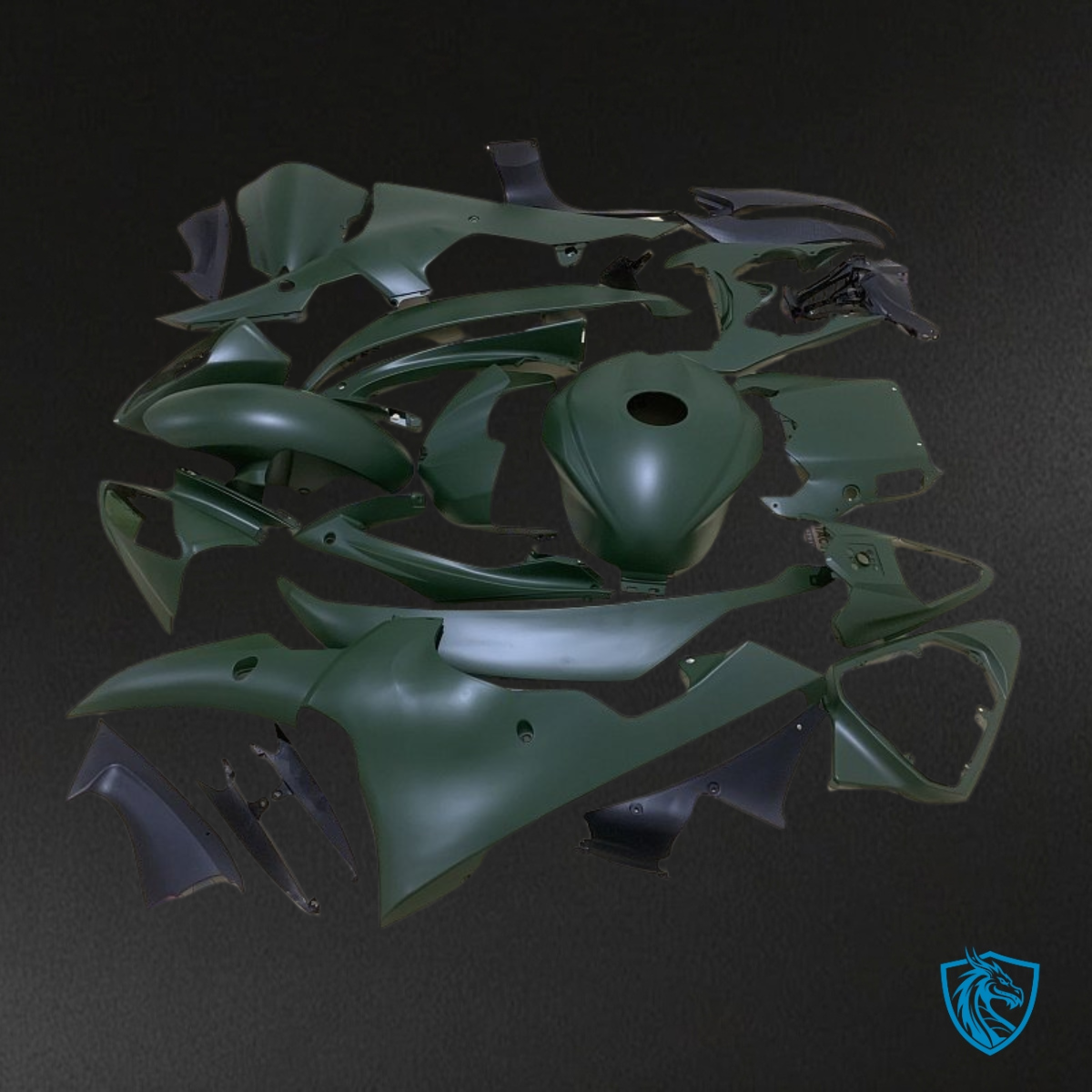 Yamaha YZF R6 (2008-2016) Army Green Fairing Kit - Aftermarket ABS Bodywork