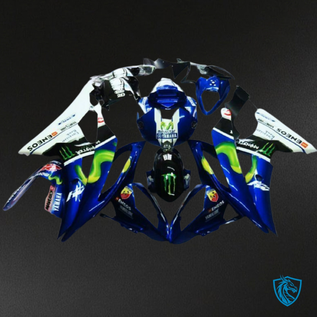 Yamaha YZF R6 (2008-2016) Movistar Blue & White Fairing Kit - Aftermarket ABS Bodywork