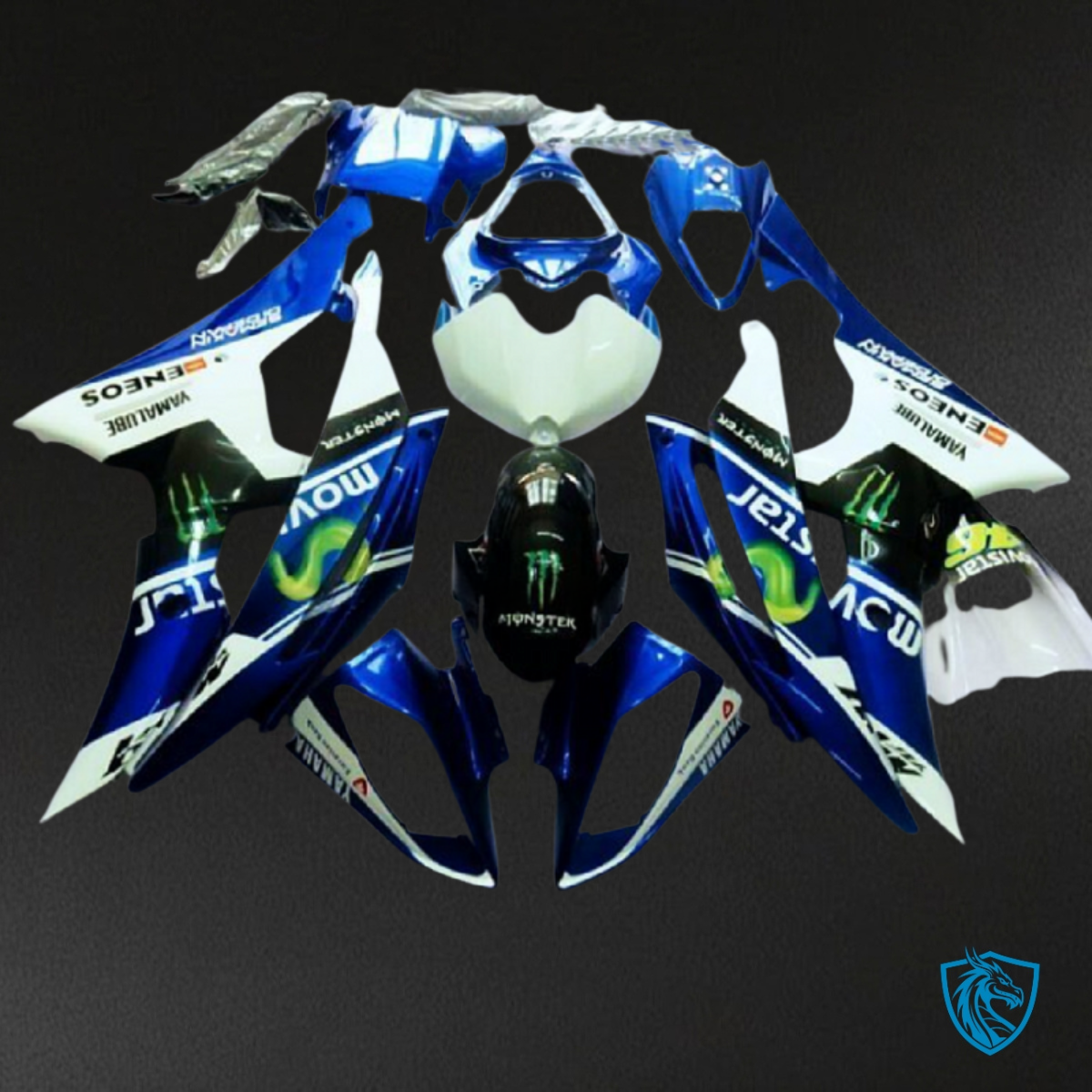 Yamaha YZF R6 (2008-2016) Movistar White & Blue Fairing Kit | ABS Bodywork