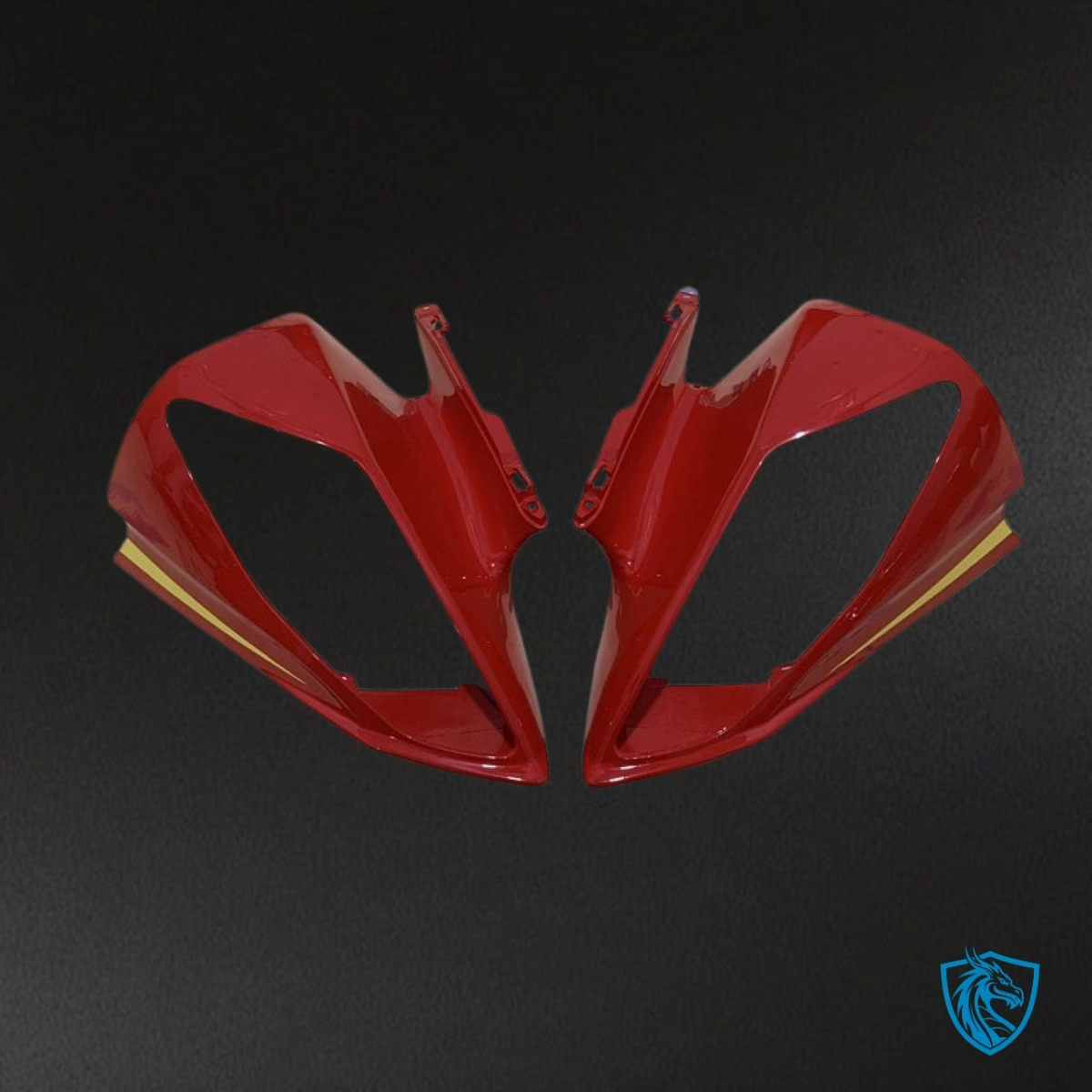Yamaha YZF R6 (2008-2016) Black, Red & White Shark Teeth - Custom ABS Fairing Kit