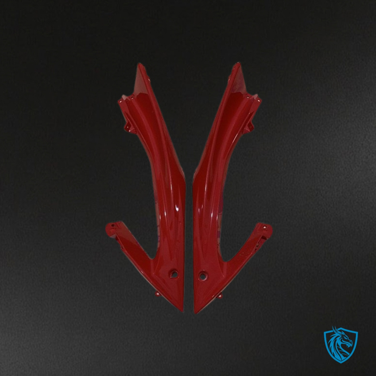 Yamaha YZF R6 (2008-2016) Black, Red & White Shark Teeth - Custom ABS Fairing Kit