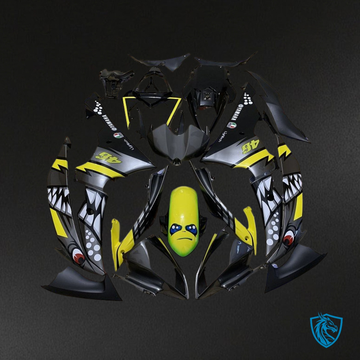 Yamaha YZF R6 (2008-2016) Black & Yellow Shark - MERGEment Motorcycle Fairings Kit
