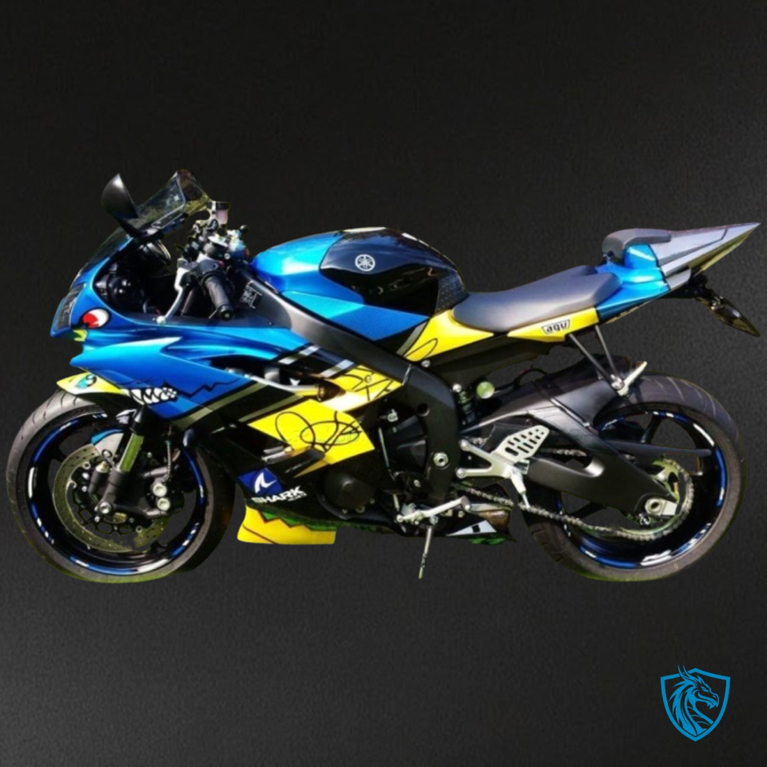 Yamaha YZF R6 (2008-2016) Blue & Yellow Shark - MERGEment Motorcycle Fairings Kit