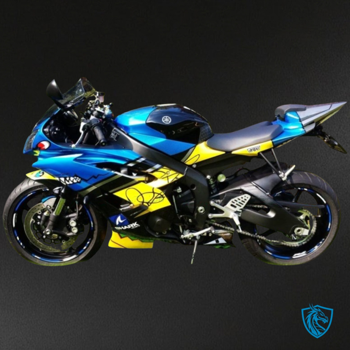 Yamaha YZF R6 (2008-2016) Blue & Yellow Shark - MERGEment Motorcycle Fairings Kit