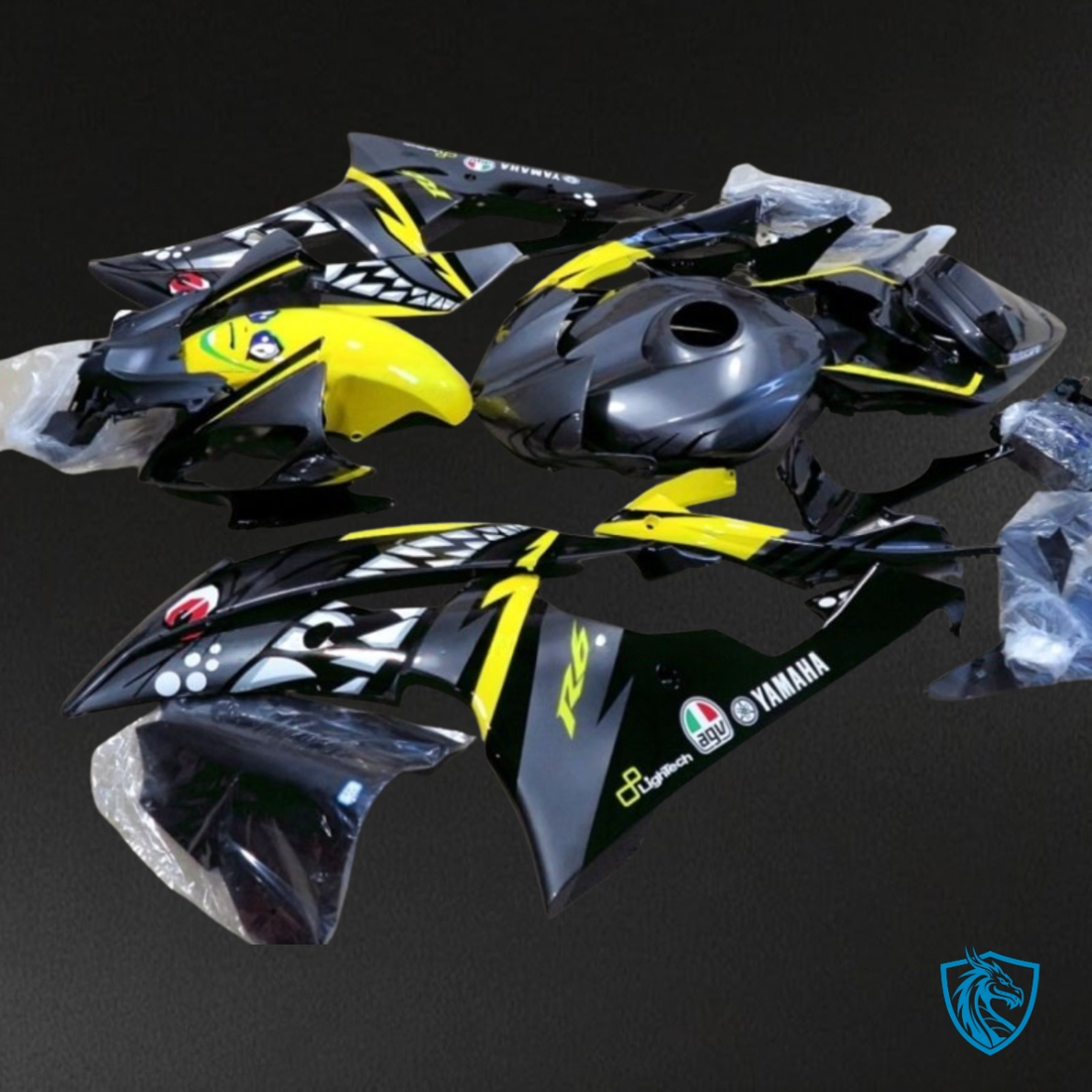 Yamaha YZF R6 (2008-2016) Gray & Yellow Fairing Kit - Aftermarket ABS Bodywork