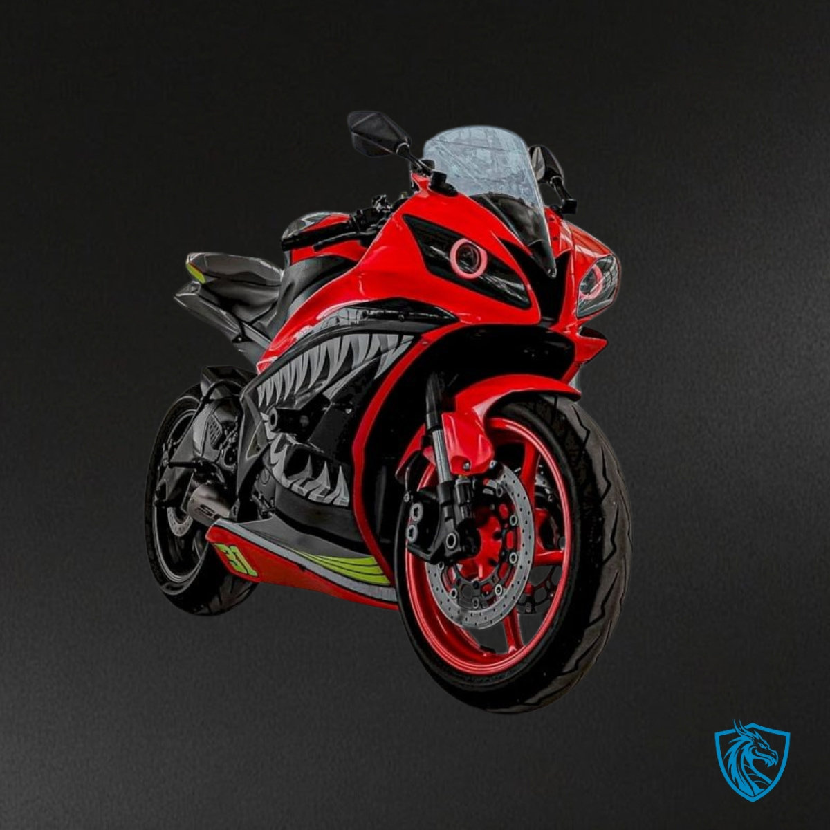 Yamaha YZF R6 (2008-2016) Red & Gray Shark Fairings Kit | ABS Bodywork