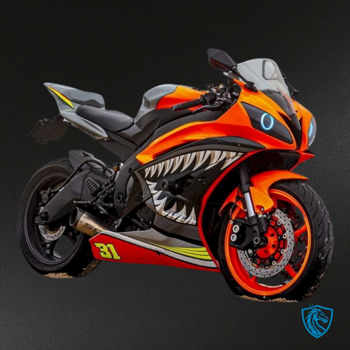 Yamaha YZF R6 (2008-2016) Red & Gray Shark Fairings Kit | ABS Bodywork