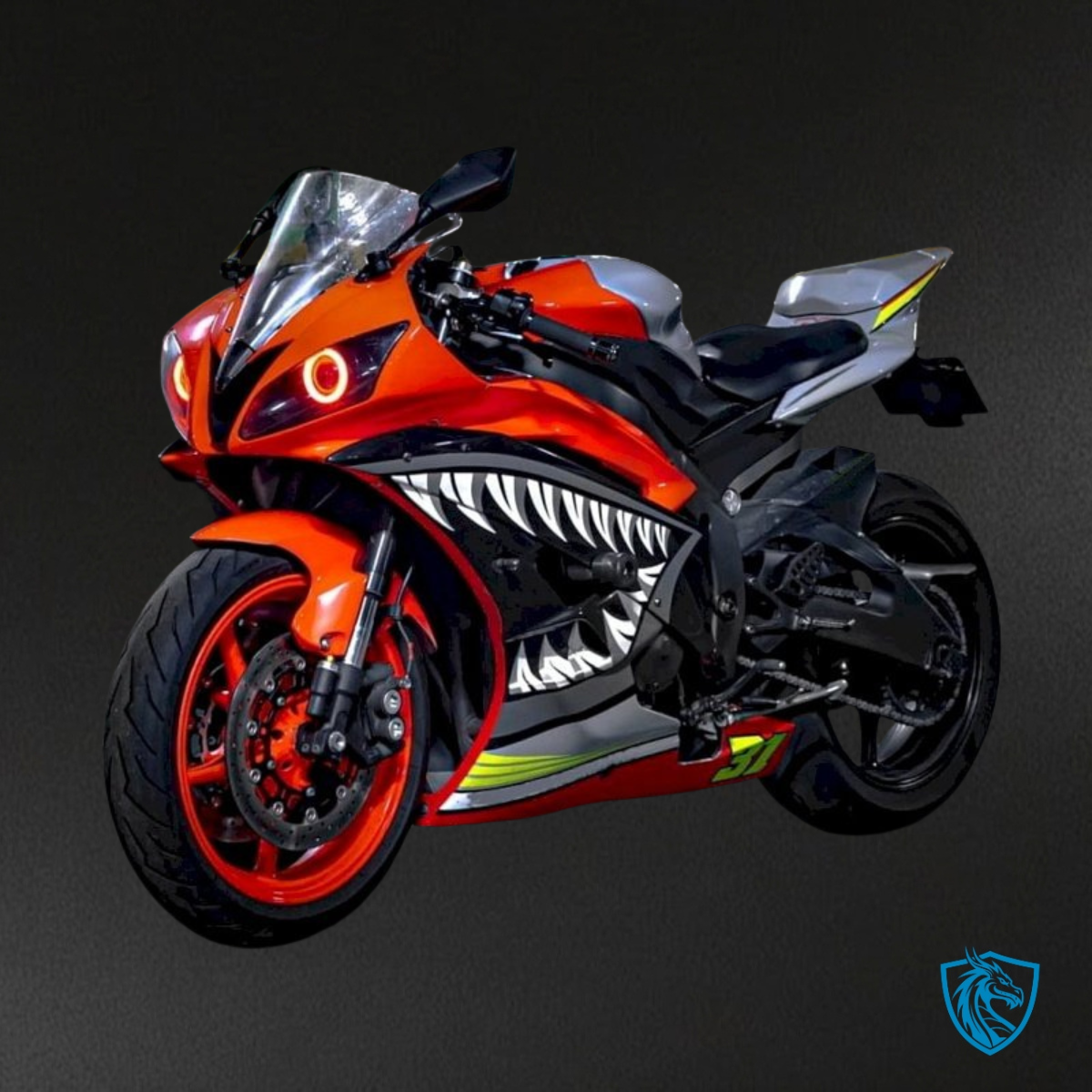 Yamaha YZF R6 (2008-2016) Red & Gray Shark Fairings Kit | ABS Bodywork