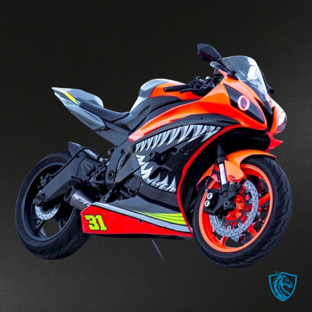Yamaha YZF R6 (2008-2016) Red & Gray Shark Fairings Kit | ABS Bodywork