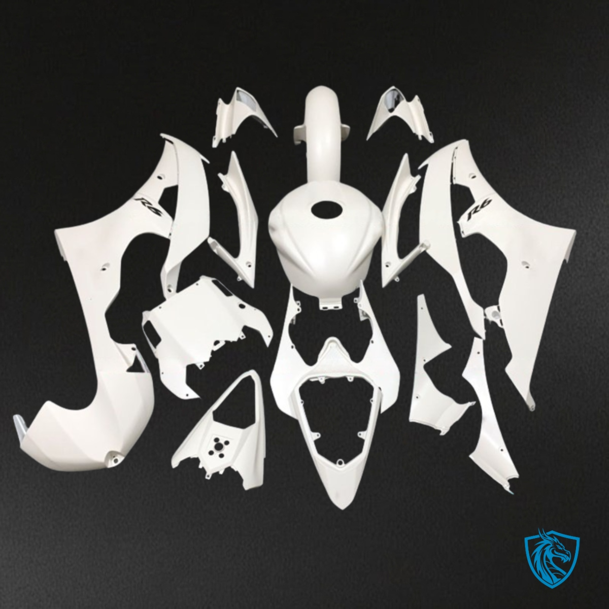 Yamaha YZF R6 (2008-2016) White Fairings Kit | ABS Bodywork
