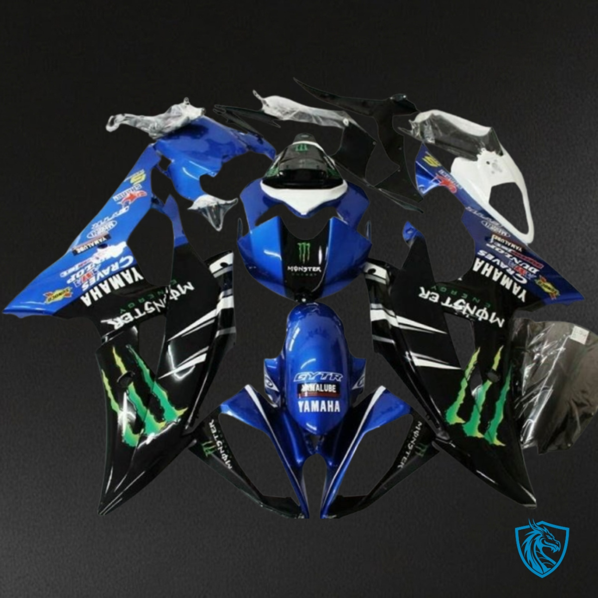 Yamaha YZF R6 (2008-2016) Blue & Black - Custom ABS Fairing Kit