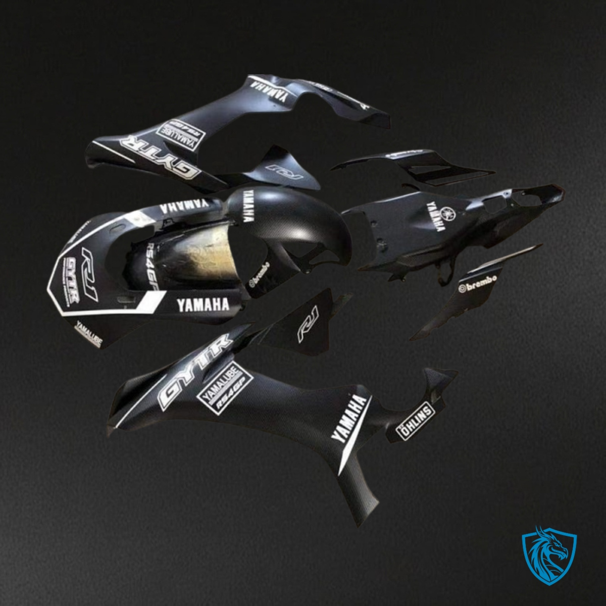 Yamaha YZF R6 (2017-2019) Black & White - MERGEment Motorcycle Fairings Kit