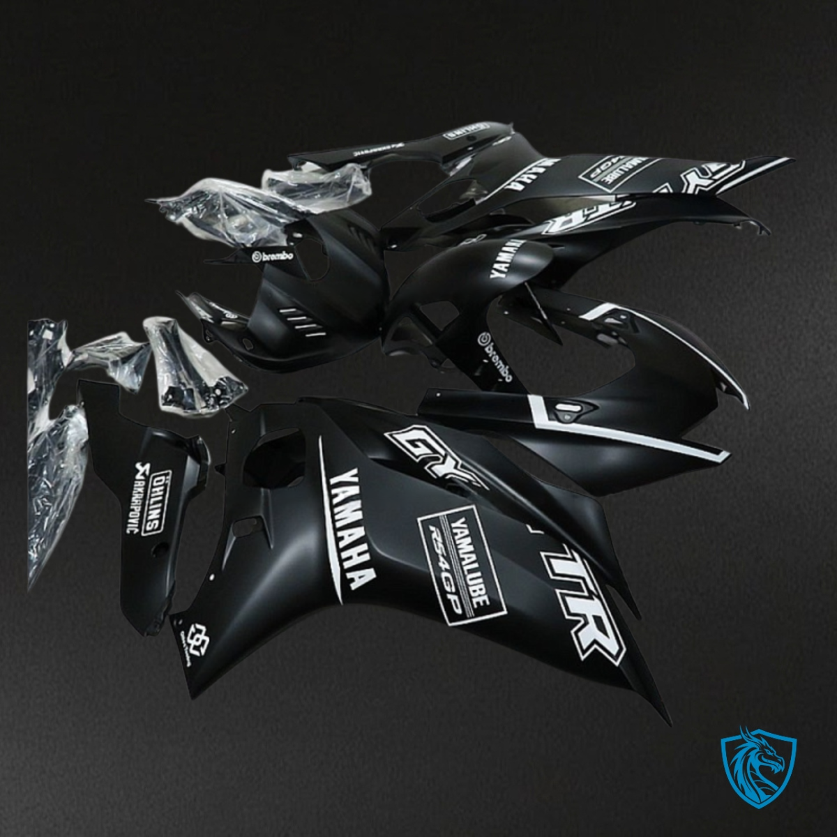 Yamaha YZF R6 (2017-2019) Black & White - MERGEment Motorcycle Fairings Kit