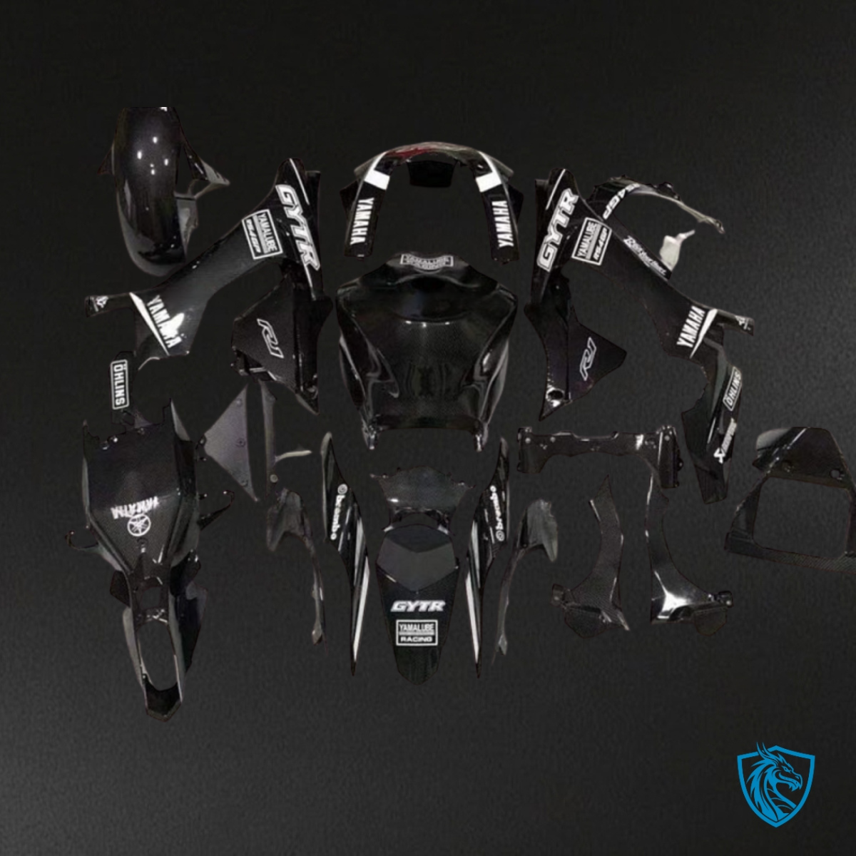 Yamaha YZF R6 (2017-2019) Black & White - MERGEment Motorcycle Fairings Kit