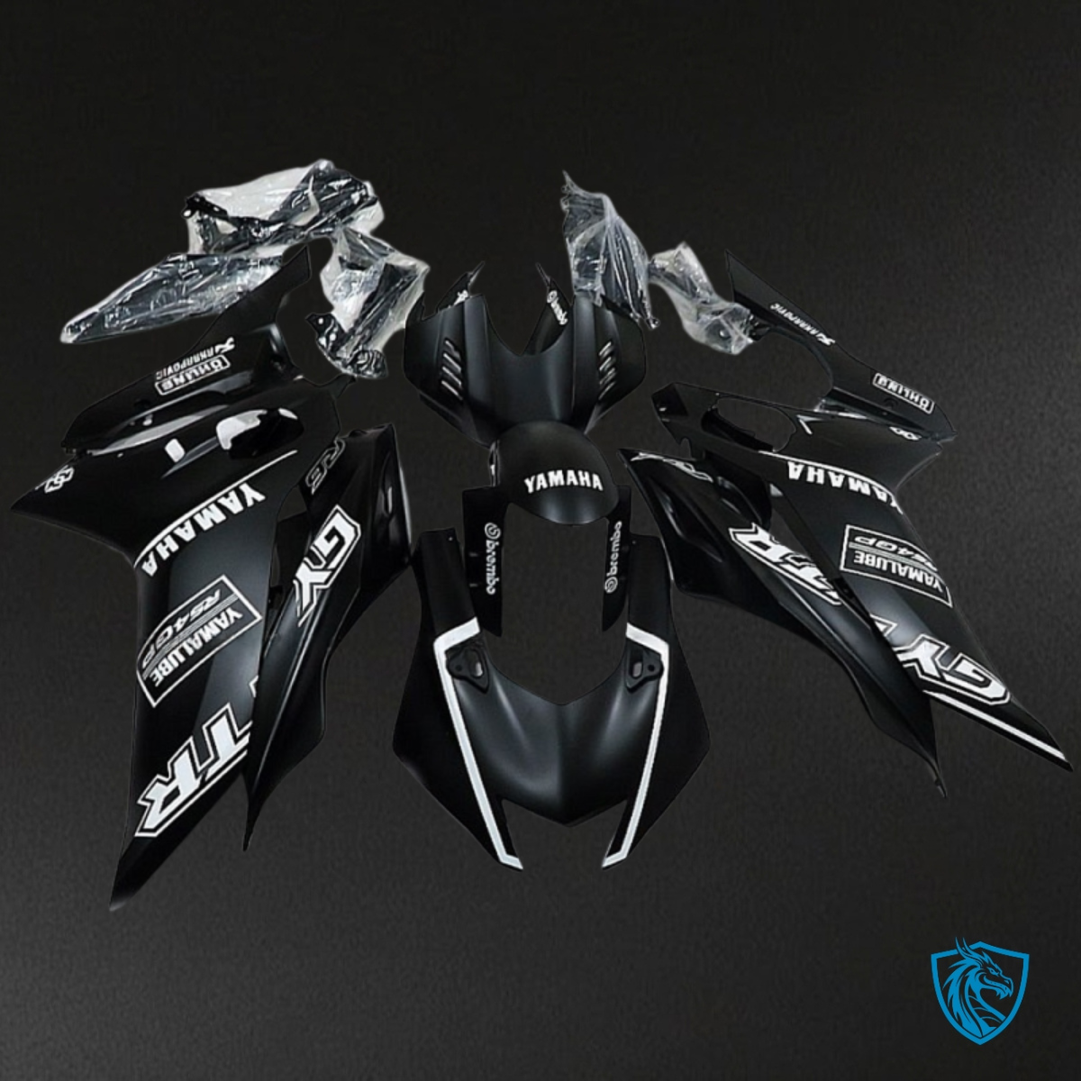 Yamaha YZF R6 (2017-2019) Black & White - MERGEment Motorcycle Fairings Kit