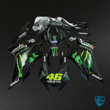 Yamaha YZF R6 (2017-2019) Black, Green & neon Yellow Fairing Kit - Aftermarket ABS Bodywork