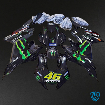 Yamaha YZF R6 (2017-2019) Black Monster Logo - Custom ABS Fairing Kit