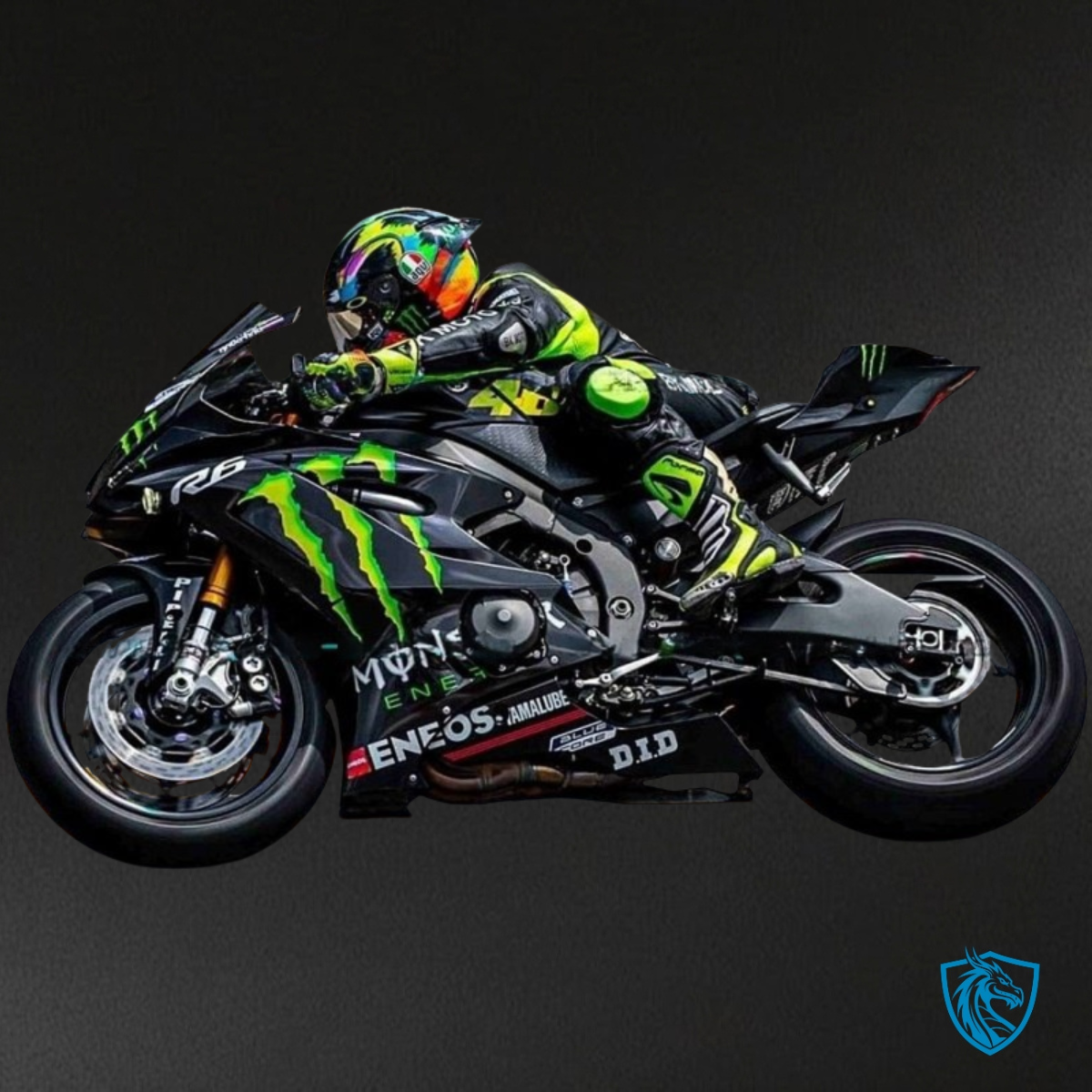 Yamaha YZF R6 (2017-2019) Black Monster Logo - Custom ABS Fairing Kit