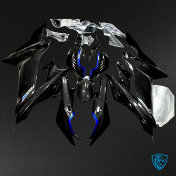 Yamaha YZF R6 (2017-2019) Black & Blue Carbon Fiber Fairings Kit | ABS Bodywork