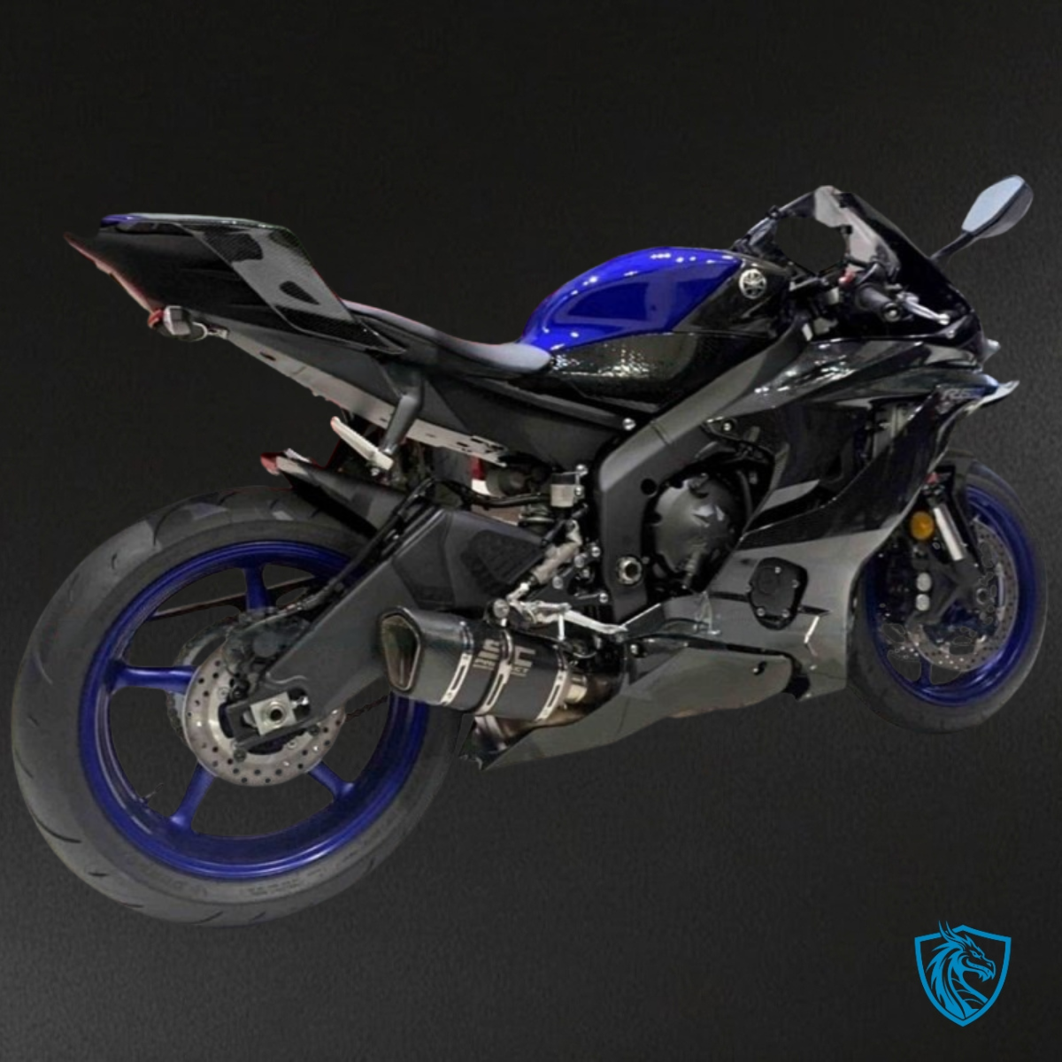 Yamaha YZF R6 (2017-2019) Black & White Carbon Faiber - MERGEment Motorcycle Fairings Kit