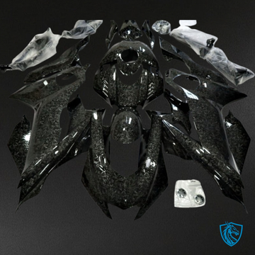 Yamaha YZF R6 (2017-2019) Glossy Black Carbon Fiber Fairing Kit - Aftermarket ABS Bodywork