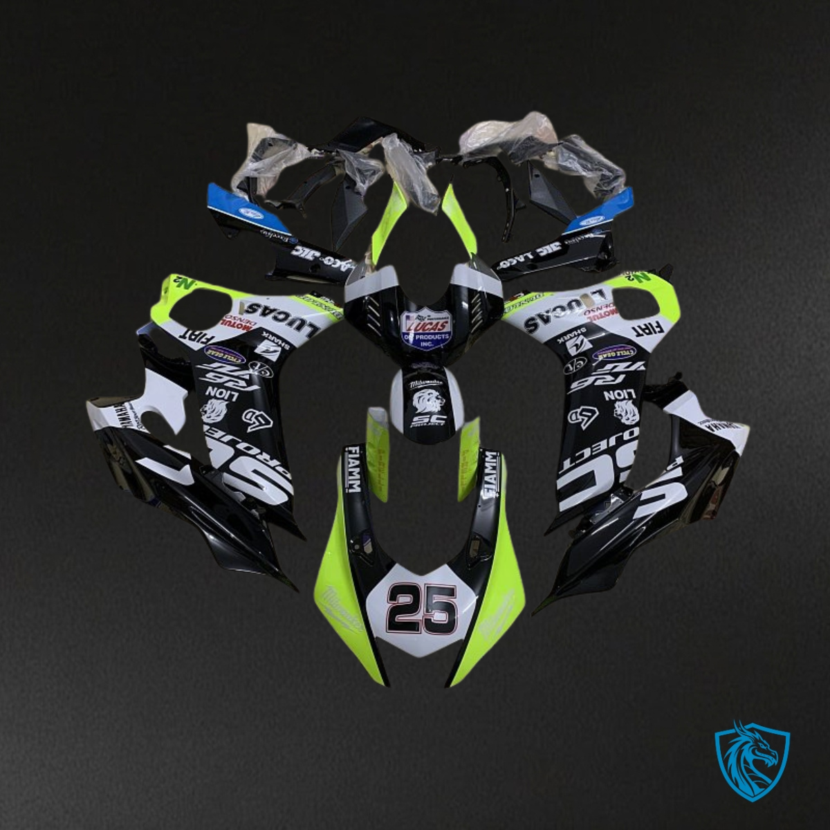 Yamaha YZF R6 (2017-2019) Black, Yellow & White Fairings Kit | ABS Bodywork