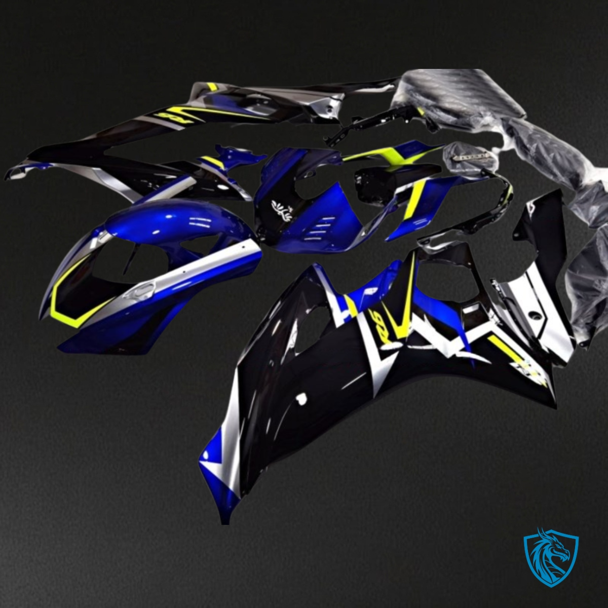 Yamaha YZF R6 (2017-2019) Black, Blue & Yellow - Custom ABS Fairing Kit