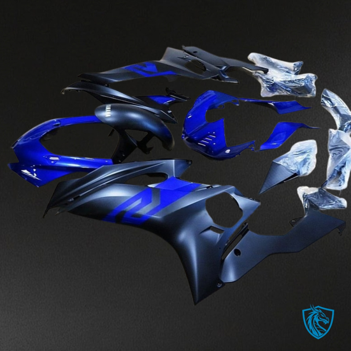 Yamaha YZF R6 (2017-2019) Black & Blue - Custom ABS Fairing Kit