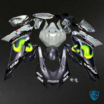 Yamaha YZF R6 (2017-2019) Black & Gloss Gray - MERGEment Motorcycle Fairings Kit