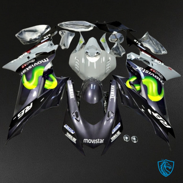 Yamaha YZF R6 (2017-2019) Gloss Black & White - MERGEment Motorcycle Fairings Kit