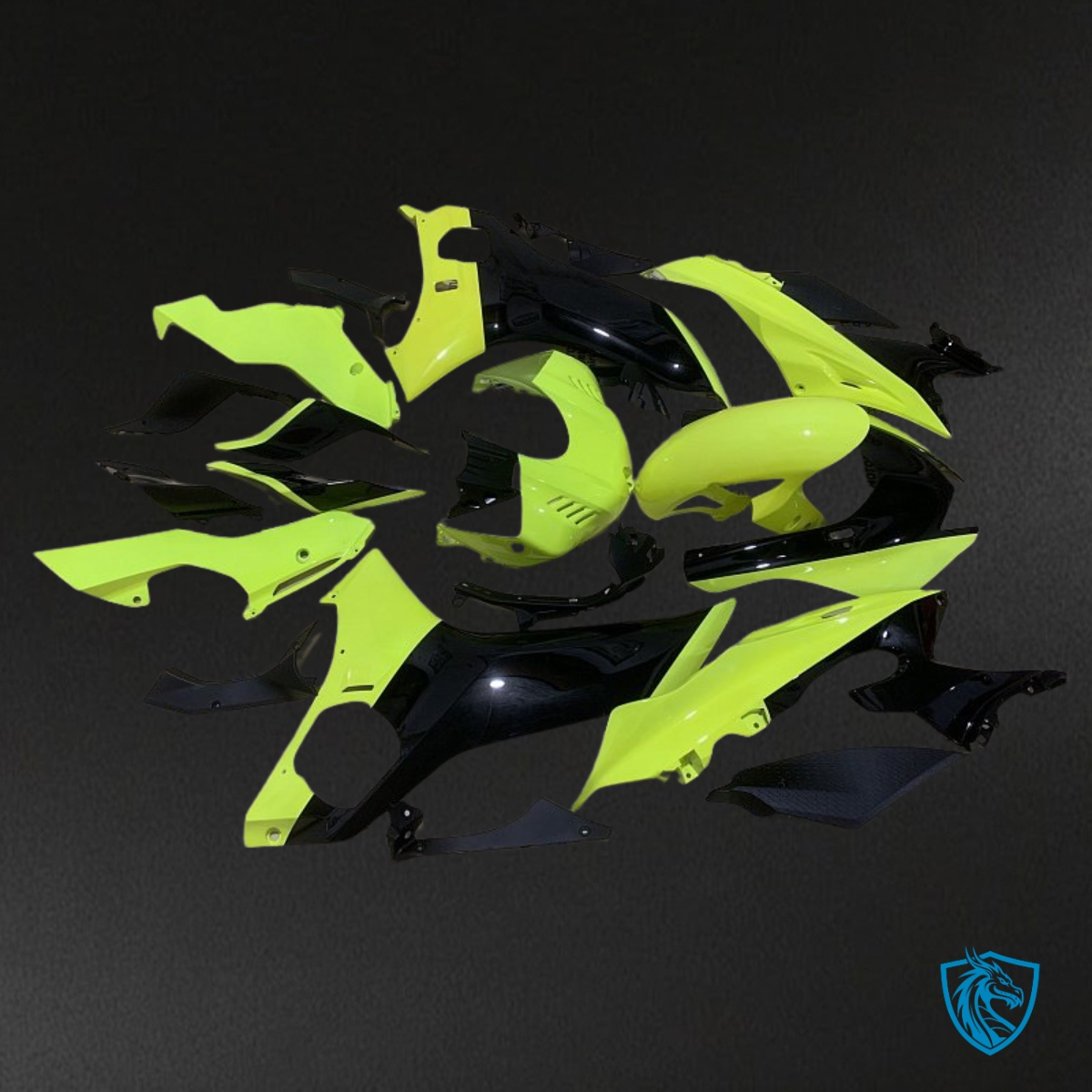 Yamaha YZF R6 (2017-2019) Yellow & Black - MERGEment Motorcycle Fairings Kit