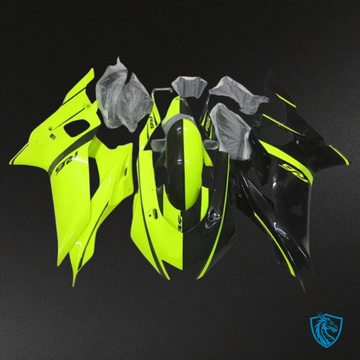 Yamaha YZF R6 (2017-2019) Black & Neon Yellow - MERGEment Motorcycle Fairings Kit