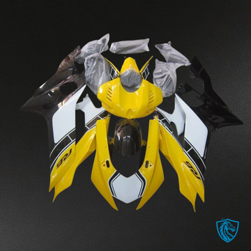 Yamaha YZF R6 (2017-2019) Glossy Yellow, Black & White Fairing Kit - Aftermarket ABS Bodywork