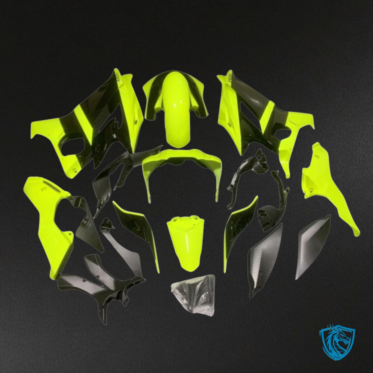 Yamaha YZF R6 (2017-2019) Glossy Yellow & Black Fairings Kit | ABS Bodywork