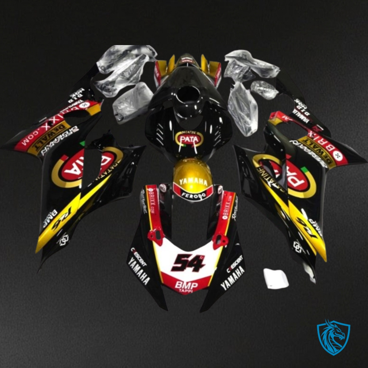 Yamaha YZF R6 (2017-2019) Black, Yellow & Red Fairings Kit | ABS Bodywork