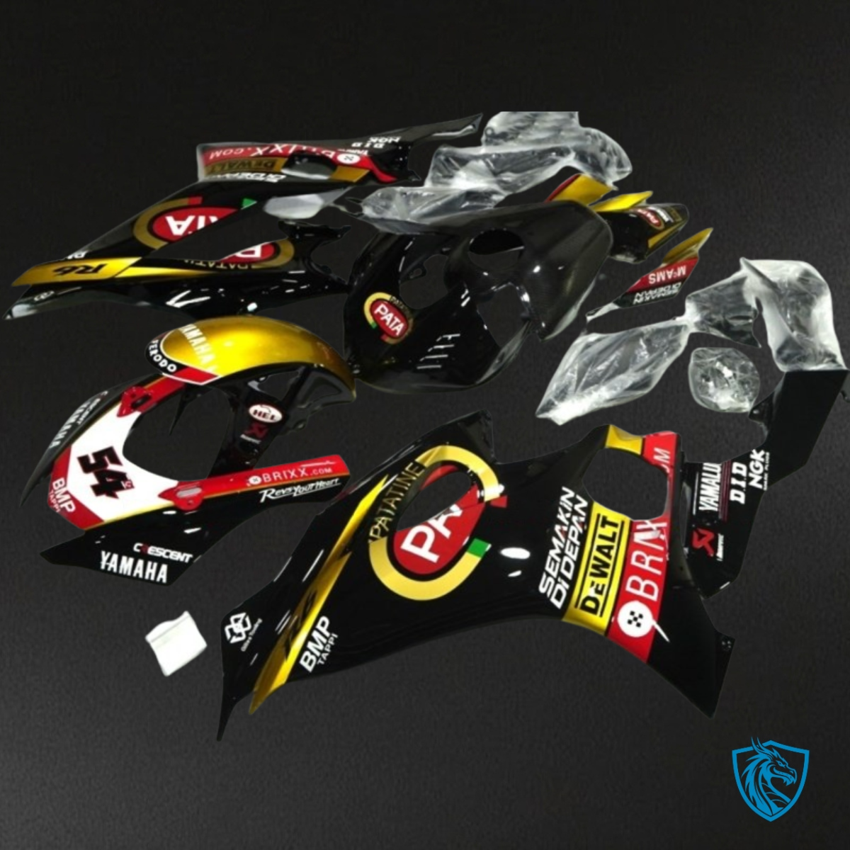 Yamaha YZF R6 (2017-2019) Black, Yellow & Red Fairings Kit | ABS Bodywork