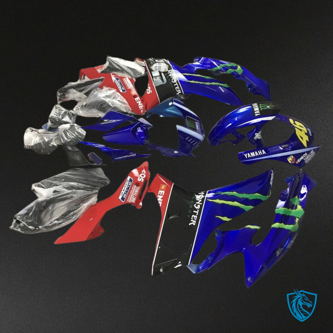 Yamaha YZF R6 (2017-2019) Blue, Black & Red Monster - MERGEment Motorcycle Fairings Kit
