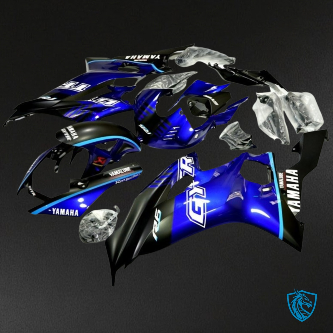 Yamaha YZF R6 (2017-2019) Blue & Black Fairing Kit - Aftermarket ABS Bodywork