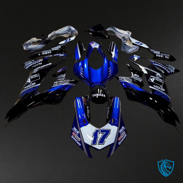 Yamaha YZF R6 (2017-2019) Blue, Black & White Fairing Kit - Aftermarket ABS Bodywork