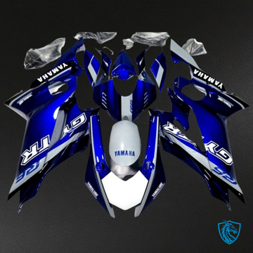 Yamaha YZF R6 (2017-2019) Glossy Blue & Gray - Custom ABS Fairing Kit