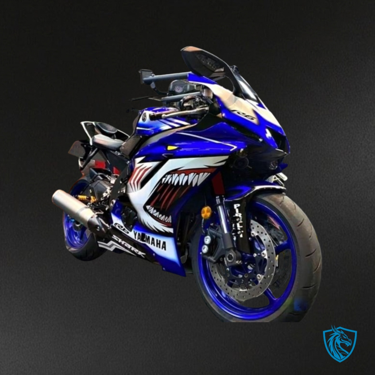 Yamaha YZF R6 (2017-2019) Blue & White Shark Fairing Kit - Aftermarket ABS Bodywork