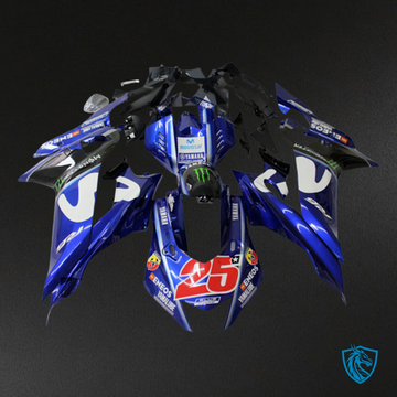 Yamaha YZF R6 (2017-2019) Blue,White & Red Movistar Glossy Fairing Kit | ABS Bodywork